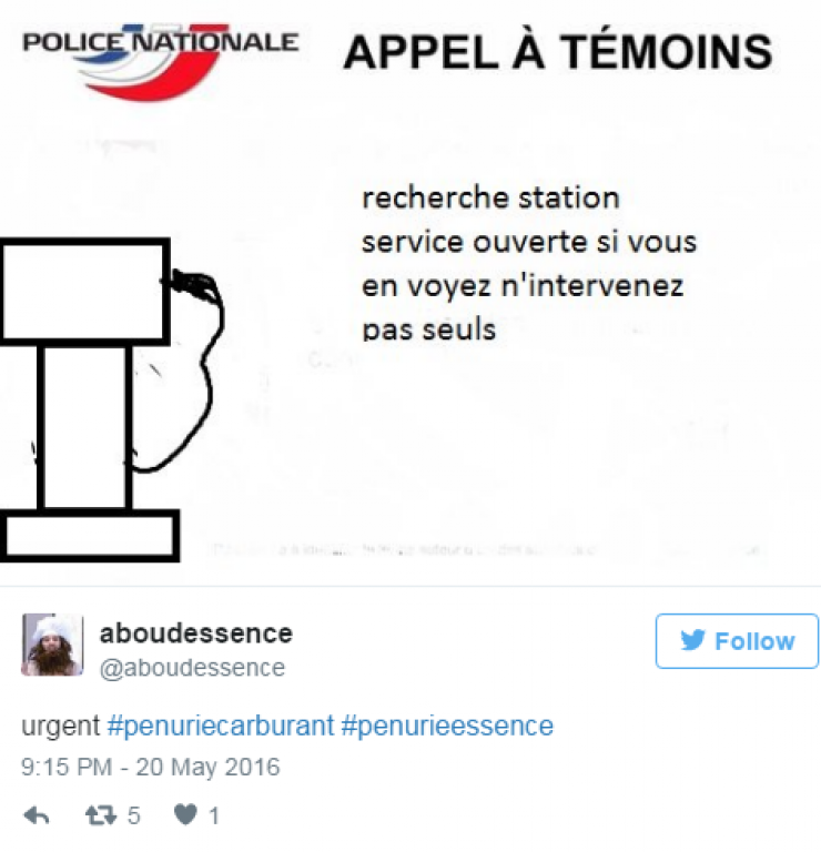 Illustration de l'article : Quand les twittos s&rsquo;attaquent &agrave; la p&eacute;nurie de carburant&hellip; 22 Tweets !