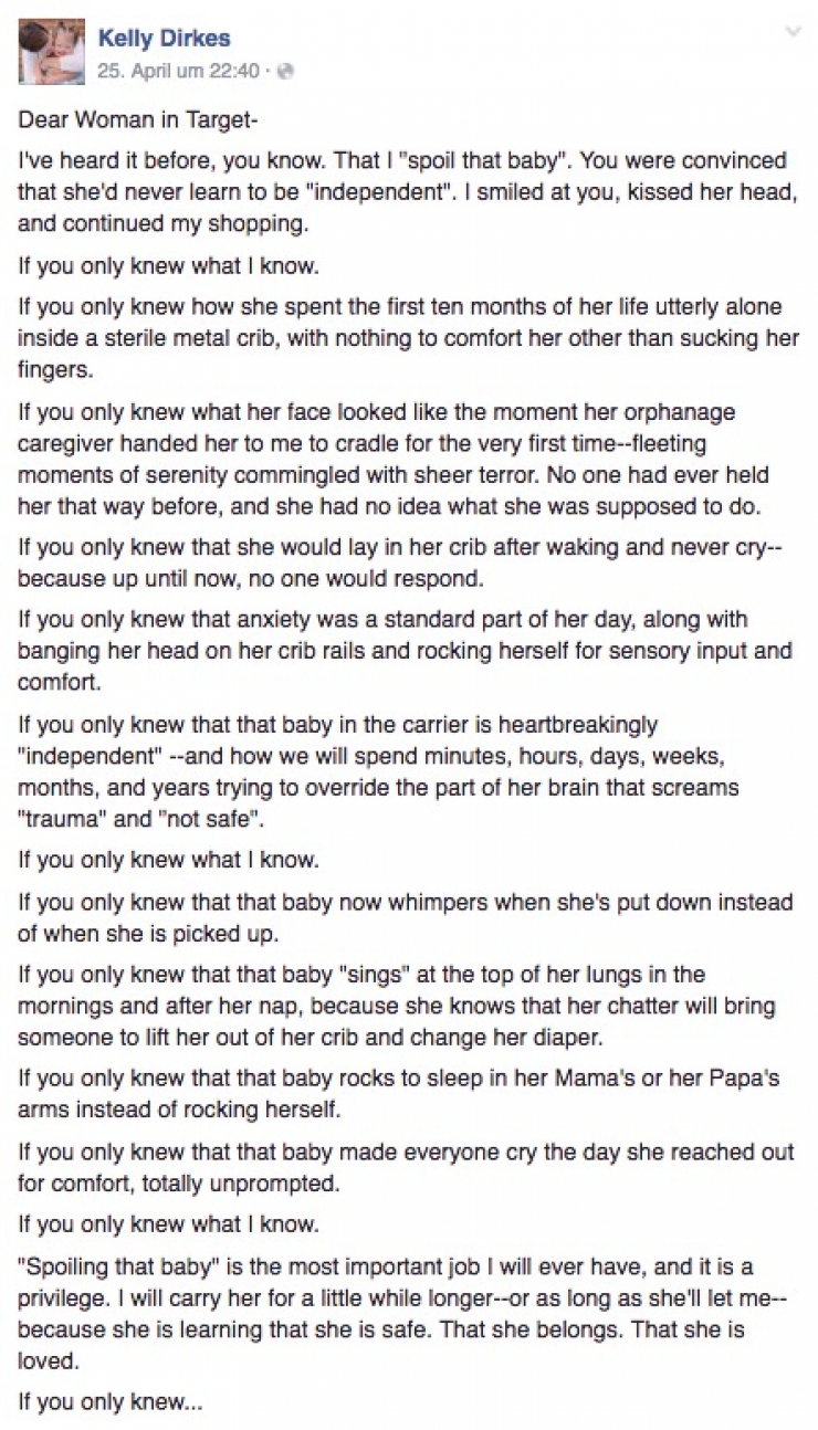 Illustration de l'article : Une femme dans un magasin lui fait une remarque d&eacute;plac&eacute;e sur son enfant... Elle d&eacute;cide de r&eacute;pondre de mani&egrave;re PARFAITE !
