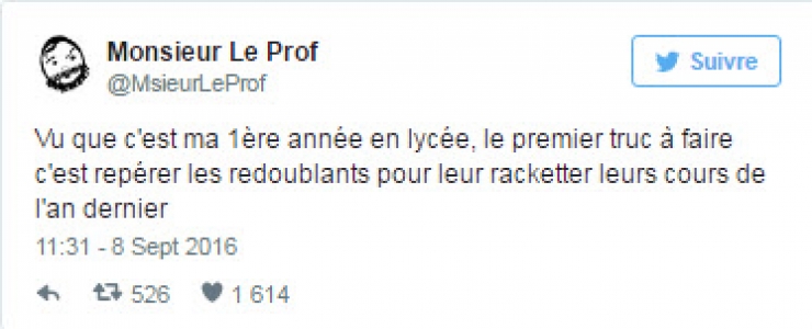 Illustration de l'article : Vous connaissez Monsieur le Prof ? Son humour noir ne laisse pas indifférent ! Voici 26 de ses pépites...