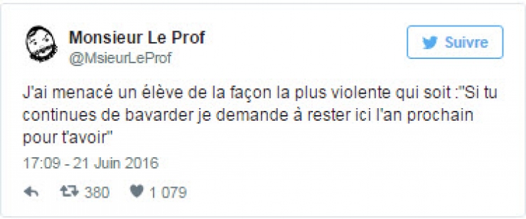 Illustration de l'article : Vous connaissez Monsieur le Prof ? Son humour noir ne laisse pas indifférent ! Voici 26 de ses pépites...