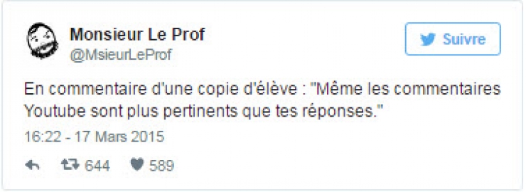 Illustration de l'article : Vous connaissez Monsieur le Prof ? Son humour noir ne laisse pas indifférent ! Voici 26 de ses pépites...
