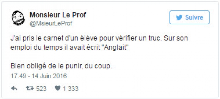 Illustration de l'article : Vous connaissez Monsieur le Prof ? Son humour noir ne laisse pas indifférent ! Voici 26 de ses pépites...