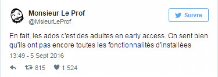Illustration de l'article : Vous connaissez Monsieur le Prof ? Son humour noir ne laisse pas indifférent ! Voici 26 de ses pépites...