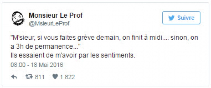 Illustration de l'article : Vous connaissez Monsieur le Prof ? Son humour noir ne laisse pas indifférent ! Voici 26 de ses pépites...