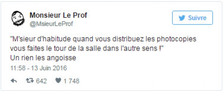 Illustration de l'article : Vous connaissez Monsieur le Prof ? Son humour noir ne laisse pas indifférent ! Voici 26 de ses pépites...