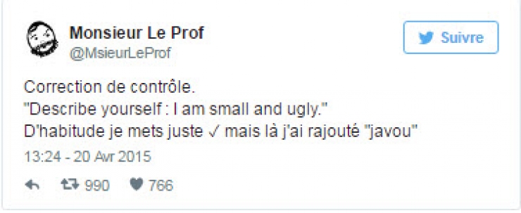 Illustration de l'article : Vous connaissez Monsieur le Prof ? Son humour noir ne laisse pas indifférent ! Voici 26 de ses pépites...