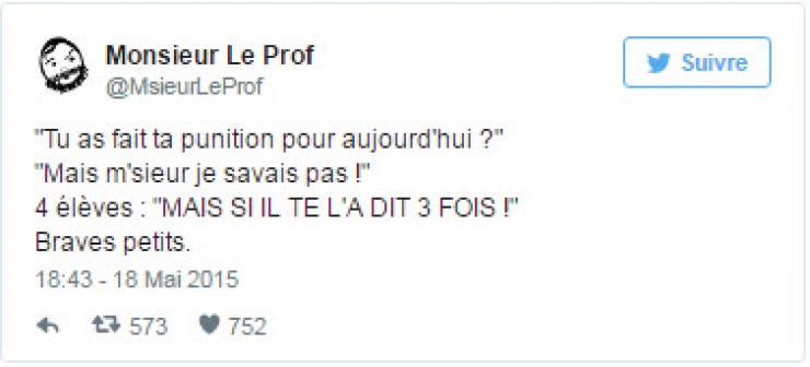 Illustration de l'article : Vous connaissez Monsieur le Prof ? Son humour noir ne laisse pas indifférent ! Voici 26 de ses pépites...