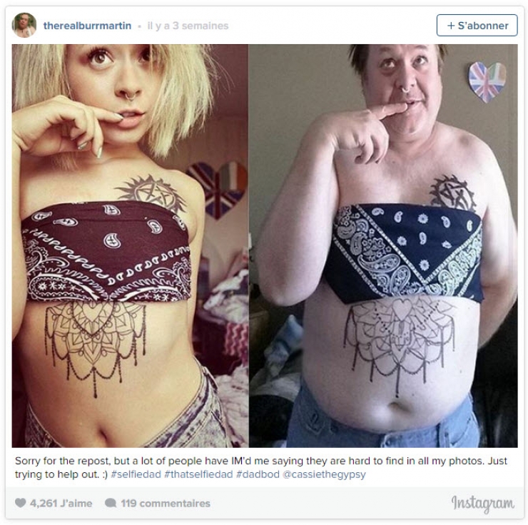 Illustration de l'article : Ce papa parodie les selfies de sa fille avec un certain humour!