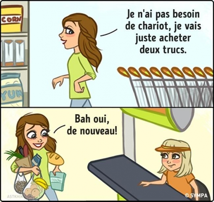 Illustration de l'article : 15 moments drôles de la vie d’une femme