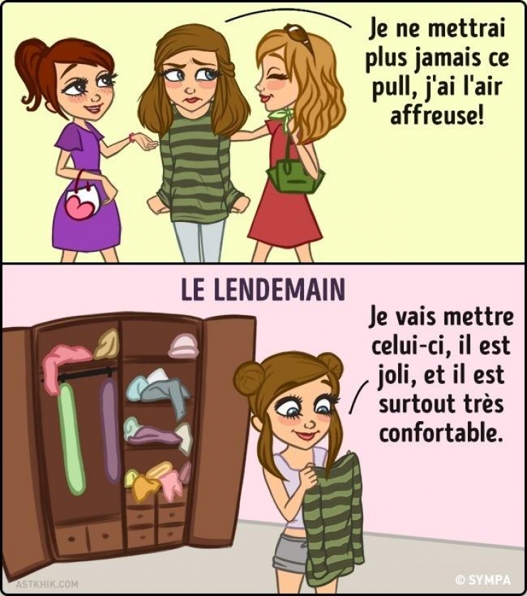 Illustration de l'article : 15 moments drôles de la vie d’une femme