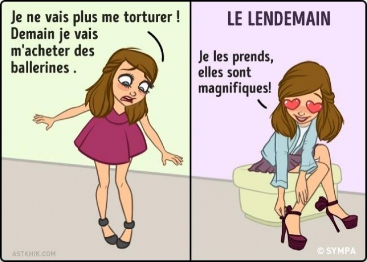 Illustration de l'article : 15 moments drôles de la vie d’une femme