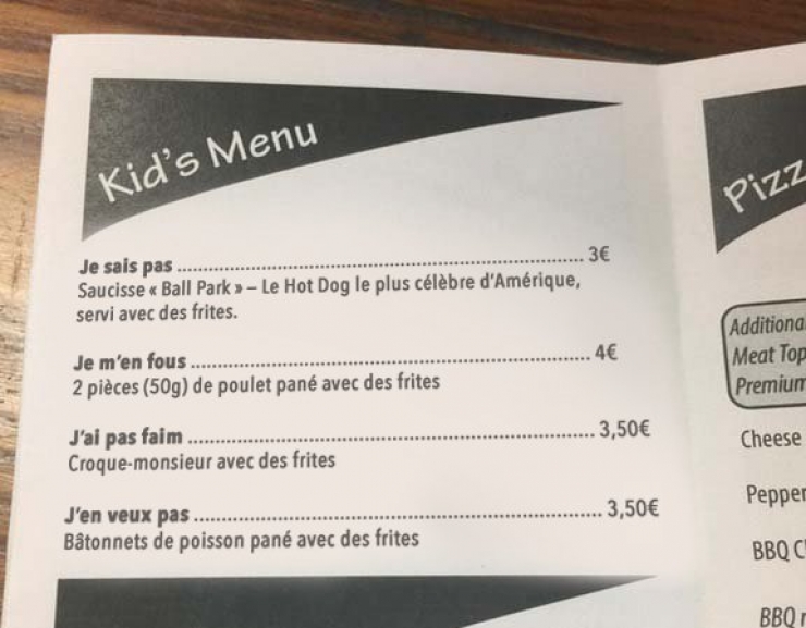 Illustration de l'article : Pour les enfants les plus "casse-pieds", ce restaurant a créé un menu qui ravira tous les parents !