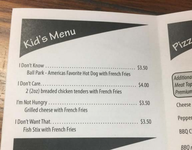 Illustration de l'article : Pour les enfants les plus "casse-pieds", ce restaurant a créé un menu qui ravira tous les parents !