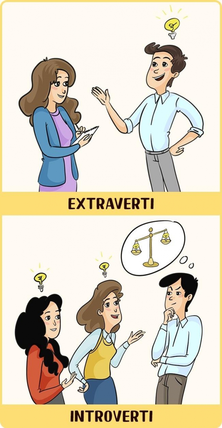 Illustration de l'article : Extraverti Vs Introverti: 12 illustrations qui montrent comment les deux côtés perçoivent les choses...