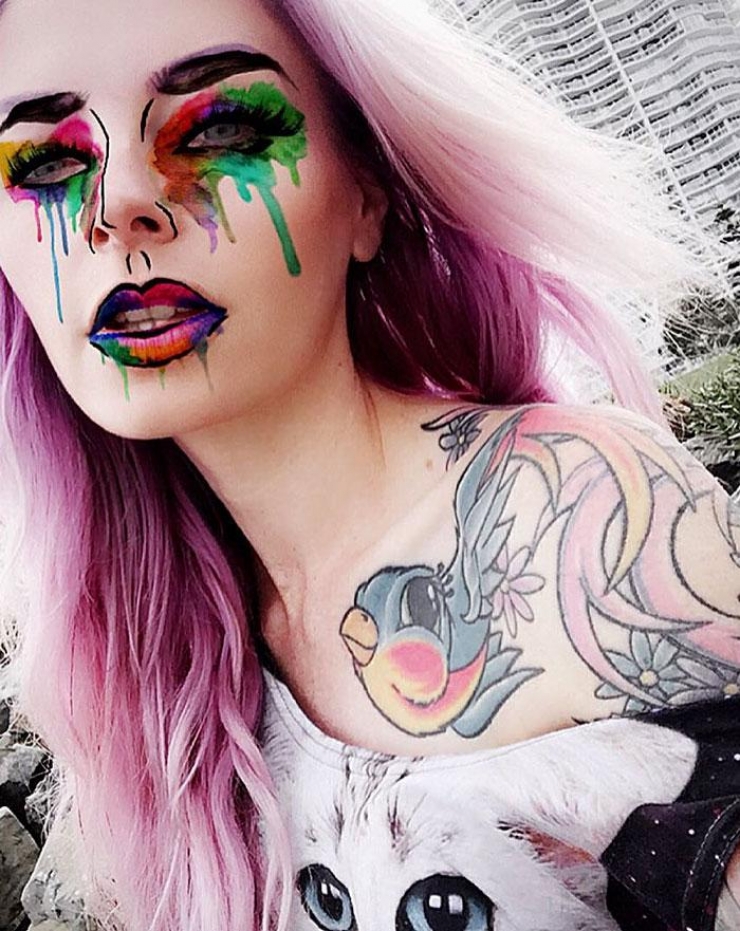 Illustration de l'article : Quel est le maquillage d'halloween le plus flippant de cette sélection de réalisations signées Sarah Mudle ?