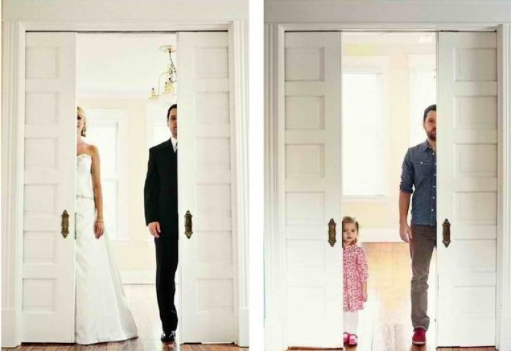 Illustration de l'article : Apr&egrave;s le d&eacute;c&egrave;s de sa femme, cet homme d&eacute;cide de refaire ses photos de mariage avec sa fille. Tr&egrave;s bel hommage !