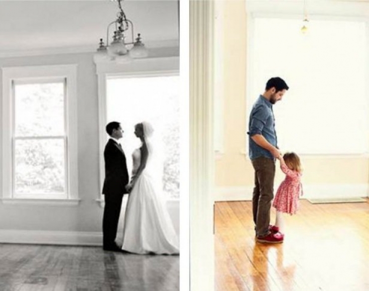 Illustration de l'article : Apr&egrave;s le d&eacute;c&egrave;s de sa femme, cet homme d&eacute;cide de refaire ses photos de mariage avec sa fille. Tr&egrave;s bel hommage !