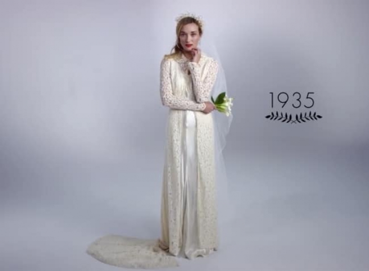 Illustration de l'article : L'&eacute;volution des robes de mari&eacute;es ces 100 derni&egrave;res ann&eacute;es...