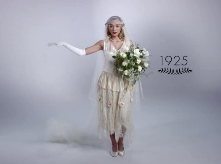 Illustration de l'article : L'&eacute;volution des robes de mari&eacute;es ces 100 derni&egrave;res ann&eacute;es...