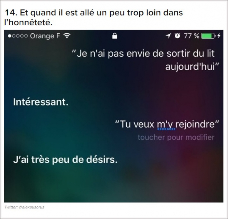 Chose Drole A Dire A Siri Siri ne manque pas d'humour face à certaines de nos questions ! Ces 17
