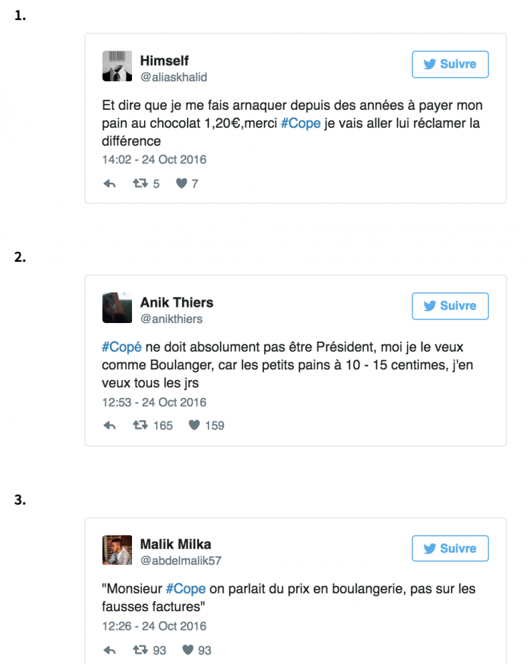 Illustration de l'article : 22 réactions des plus drôles concernant Jean-François Copé qui pense qu'un pain au chocolat coûte 15 centimes en 2016.