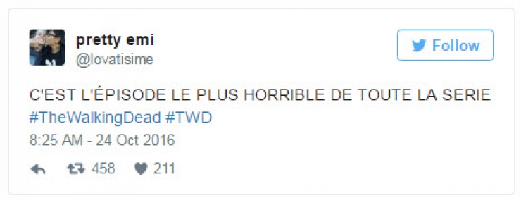 Illustration de l'article : Les 14 meilleurs tweets en réaction à la 7ème saison de « The Walking Dead » !