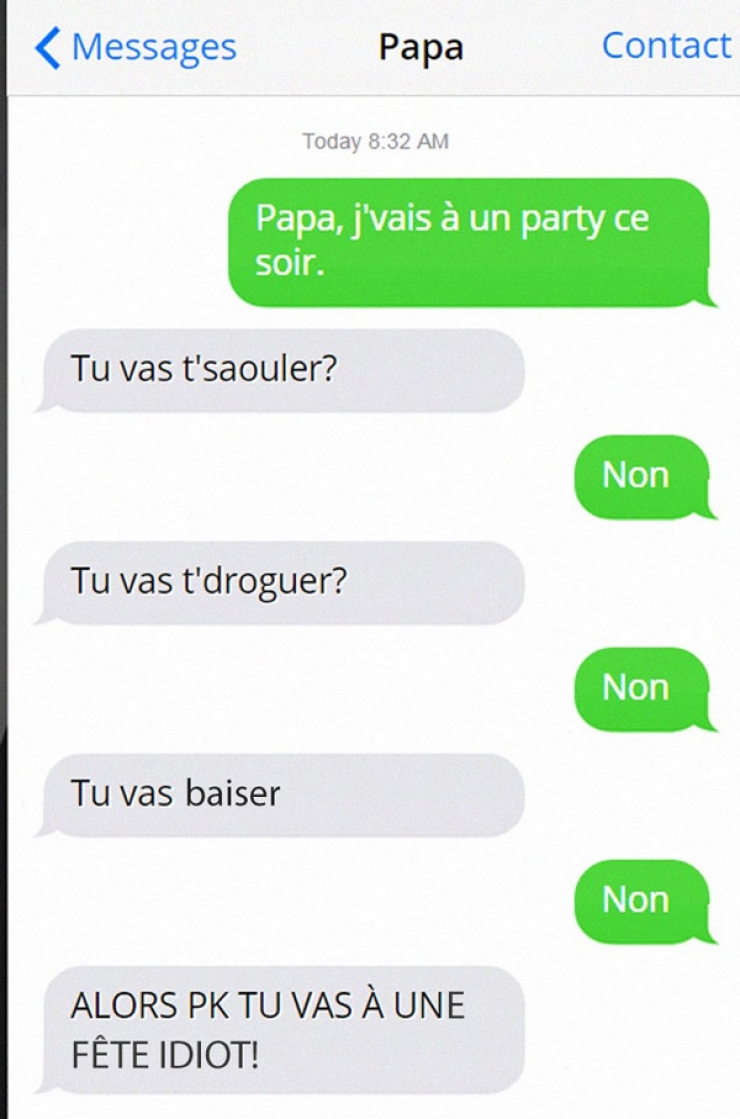 Illustration de l'article : Qui a dit que les parents étaient à la traîne au niveau des « sms » ? En voici 8 qui prouvent le contraire en faisant bien mieux que leurs enfants !