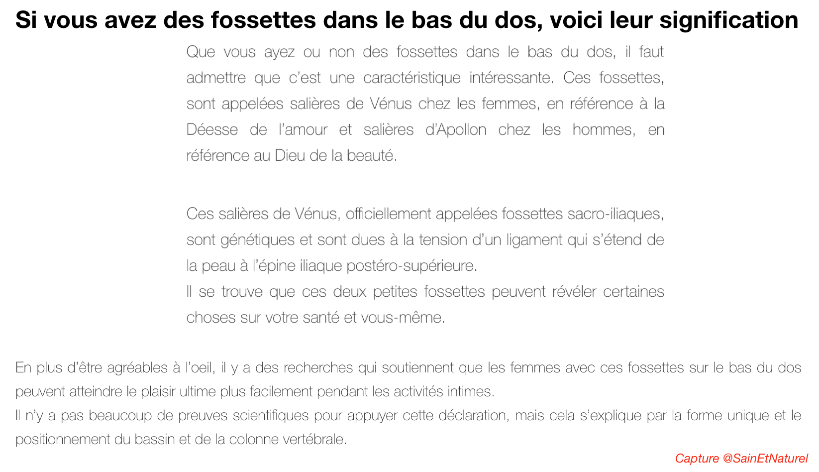 Illustration de l'article : Voici Ce Qui Vous Rend Spéciale Si Vous Possédez Ces Deux Trous Dans Le Bas Du Dos!