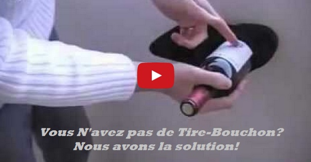 Astuce pour ouvrir une bouteille sans tirebouchon