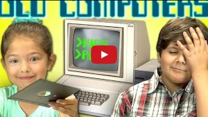 Illustration : "La réaction d’enfants face un vieil ordinateur des années 80"