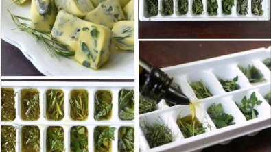 Illustration : Préparez-vous des dés de cuisson en congelant toutes sortes d'herbes dans de....