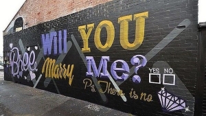 Illustration : "Une demande en mariage en mode street art"