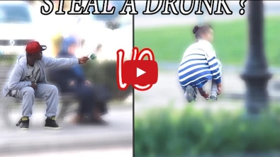 Illustration : Un billet de 100 euros tombe de la poche d'un homme saoul. Regardez les réactions des personnes qui s'en rendent compte