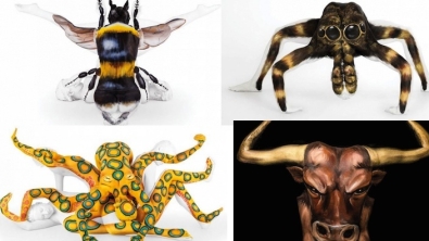 Illustration : "Quand body-painting et contorsionnisme se rencontrent : 17 oeuvres signées Emma Fay"