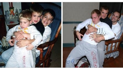 Illustration : "Ces 3 frères recréent leurs photos d'enfance pour faire un magnifique cadeau à leur maman!"