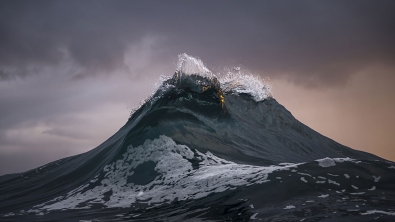 Illustration : "Sous l'objectif de ce photographe, les vagues deviennent des montagnes"