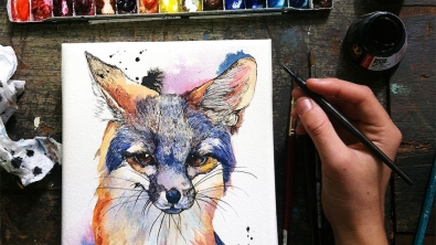 Illustration : Elle peint de magnifiques aquarelles représentant les animaux qu'elle a côtoyés durant trois ans
