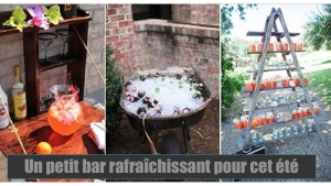 Illustration : "12 idées pour vous fabriquer un bar extérieur pas cher et rafraîchissant. Idéal pour cet été !"