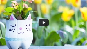 Un Joli Pot De Fleurs En Forme De Chat Pour La Fete Des Meres