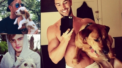 Illustration : "Hot Dudes With Dogs, le compte instagram des beaux mecs qui posent avec leurs chiens !"