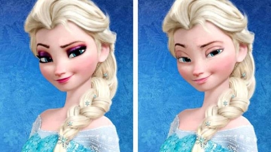 Illustration : "Voilà à quoi ressembleraient les princesses Disney sans maquillage... Quel changement pour Blanche Neige !"