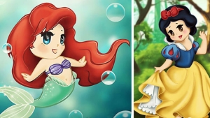 Illustration : "12 princesses Disney en versions Chibi"