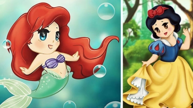 Illustration : "12 princesses Disney en versions Chibi"