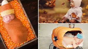 Image illustrant l'article Envie de marquer l'automne à travers une jolie séance photo avec votre bébé ? Cette série devrait vous donner des idées !