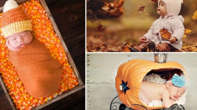 Illustration : Envie de marquer l'automne à travers une jolie séance photo avec votre bébé ? Cette série devrait vous donner des idées ! 