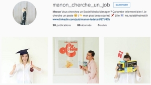 Illustration : "Elle cherche désespérément un emploi et rédige le meilleur Cv du siècle... Sur Instagram ! Prenez-en de la graine !"