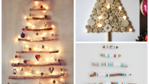 Illustration : "Des sapins de Noël originaux, à réaliser uniquement avec des branches ! 25 idées qui devraient vous plaire..."