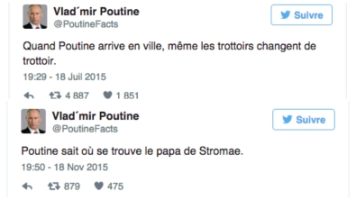 Illustration : Après Chuck Norris et ses phrases cultes, c’est au tour de Poutine de montrer qu’il est un surhomme… La 5 est juste énorme !