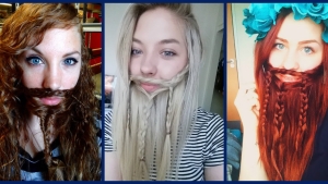 Illustration : "Se tailler les cheveux en forme de barbe, la nouvelle mode des femmes qui fait fureur… Qu’en pensez-vous ? "