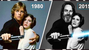 Illustration : "Avant/après, regardez l’évolution des acteurs de Star Wars, ils ont bien changé..."